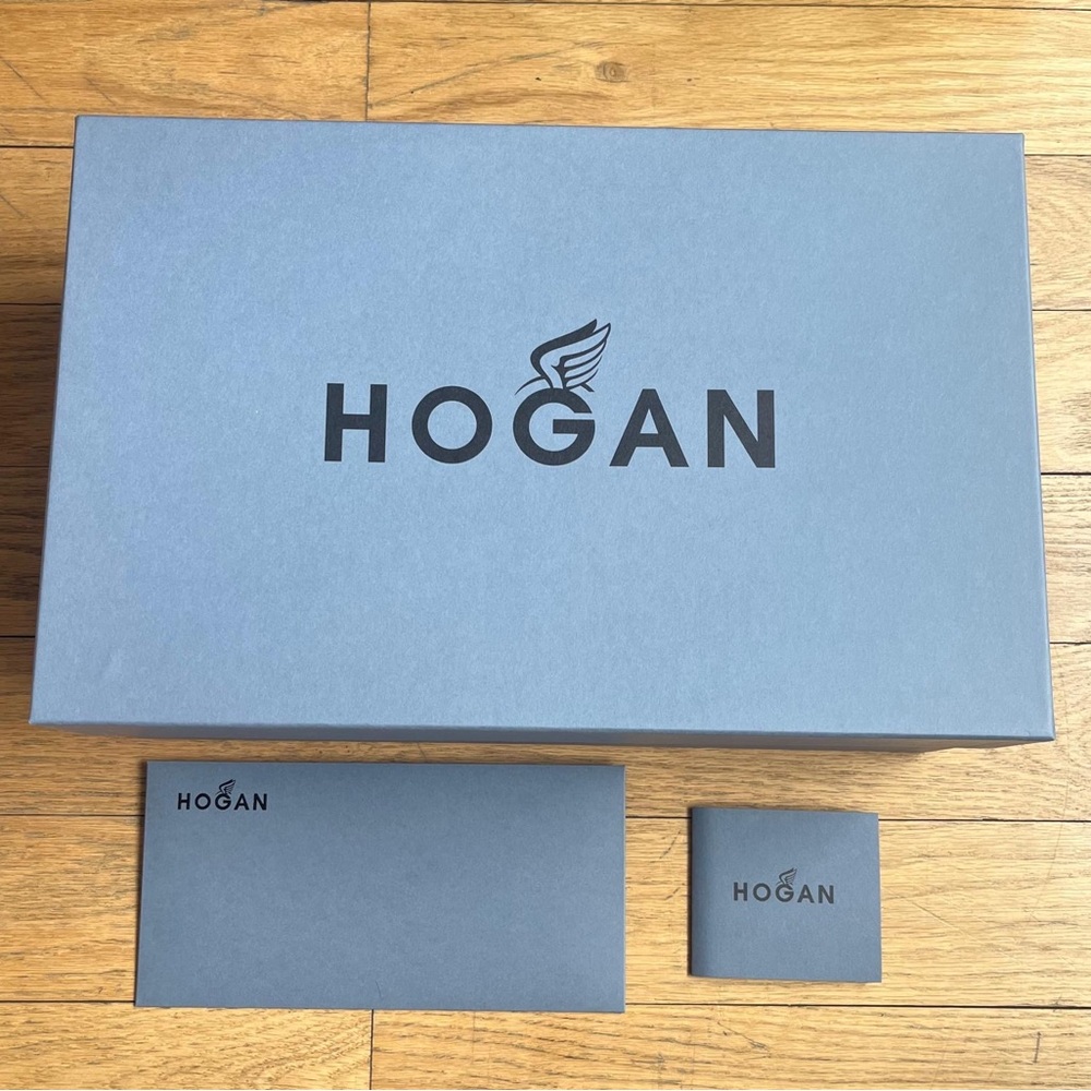 Large Brand New Hogan Shoe Box with Envelope and Care Note